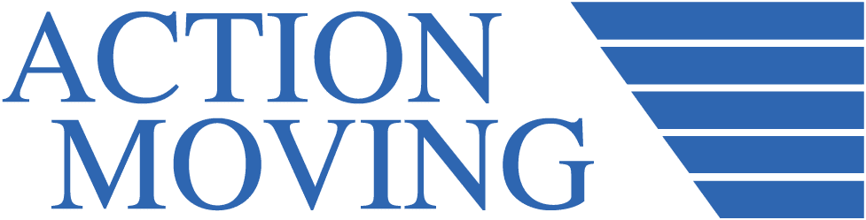 Action moving blue logo